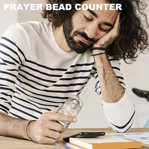 Digital Prayer Beads Counter - Rotating Beads Digital Counte | Handheld Counter with Compass |Rotating Digital Counter with Compass | Portable Prayer Beads Counter for Meditation, Relaxation