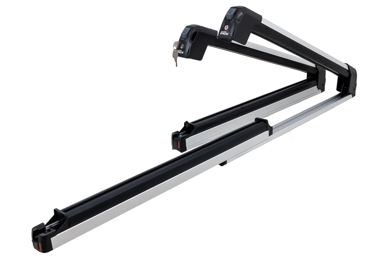 Frostline 6 Aluminiowy uchwyt na narty przesuwne | Rozsuwany bagażnik na 6 par nart lub 4 deski snowboardowe. Łatwy do załadunku na wysokich pojazdach, takich jak SUV-y.