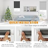 Thermal Blackout Roller Window 40 x 190 cm Blinds Curtains, Suction Cup Roller Blind Thermal Insulated,UV Protec, Made to Measure for Indoor/outdoor/garden, Dark Grey - Image 5