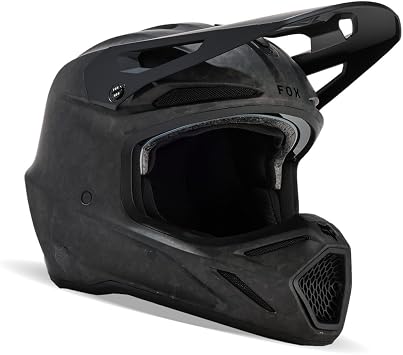 Fox Racing Unisex V3 RS Motocross Dirt Bike Helmet, Matte Black, Large