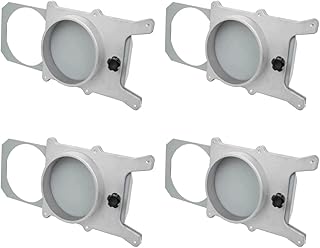 POWERTEC 70135-P4 4-Inch Aluminum Blast Gate for Dust Collector, Dust Collection Fittings, 4 PK