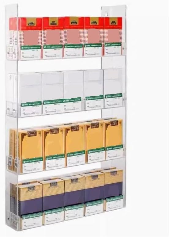 Store Display Rack Wall Mounted Storage Rack Supermarket Convenience Store Automatic Cigarette Rack Space Saving Assembled Display Cabinet,Wall Mounted Acrylic Cigarette Display Rack - Clear