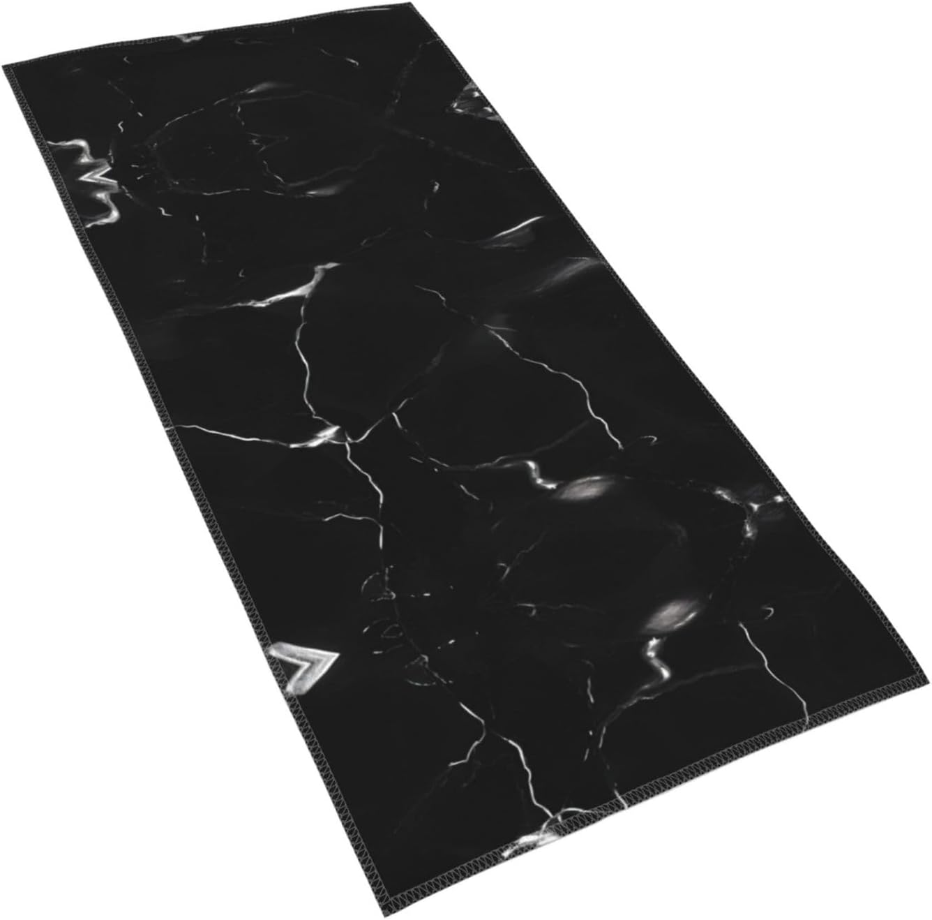 Black Marble Print Hand Towels for Kitchen, Decorative Bathroom Towels Decor Farmhouse Cute for Men Women Gifts