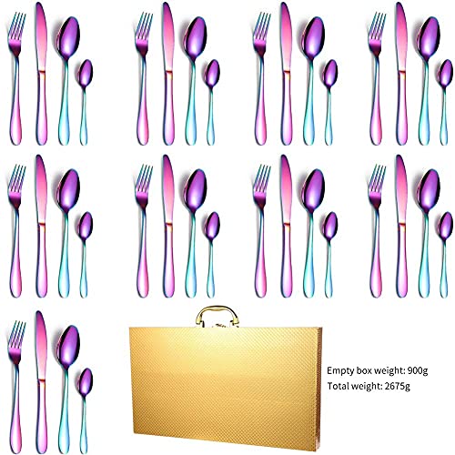 Ménagère 36 pièces multicolore : le coffret cadeau idéal en bois - 5
