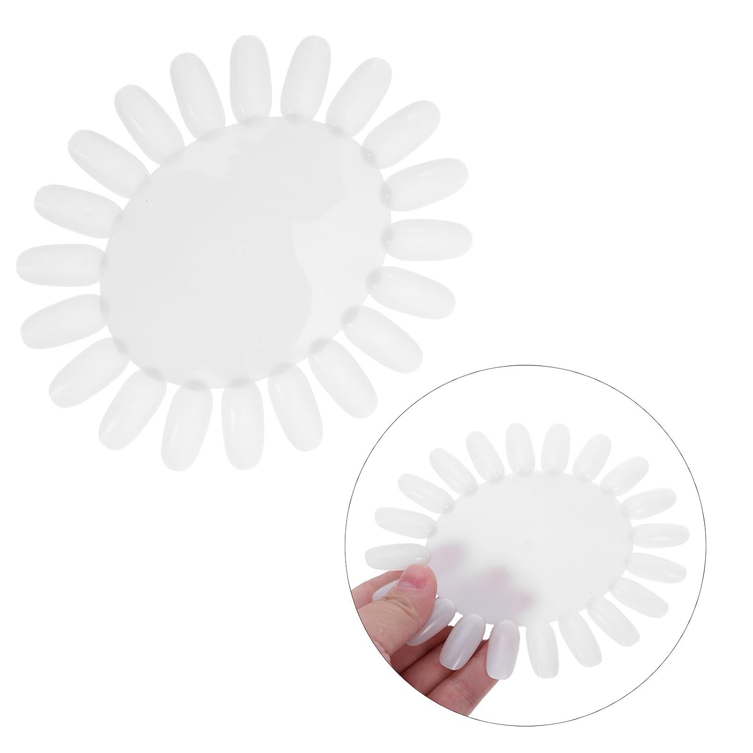 10pcs Nail Art with 20 Tips Acrylic Display Board Sunflower Shaped