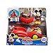 Disney Junior Mickey Mouse Funhouse Transforming Vehicle, Mickey Mouse, Red Toy Car, Preschool, Kids Toys for Ages 3 Up by Just Play