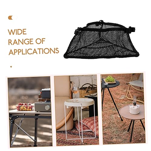Table de camping encombrée ? Découvrez le rangement sous table en maille - 8