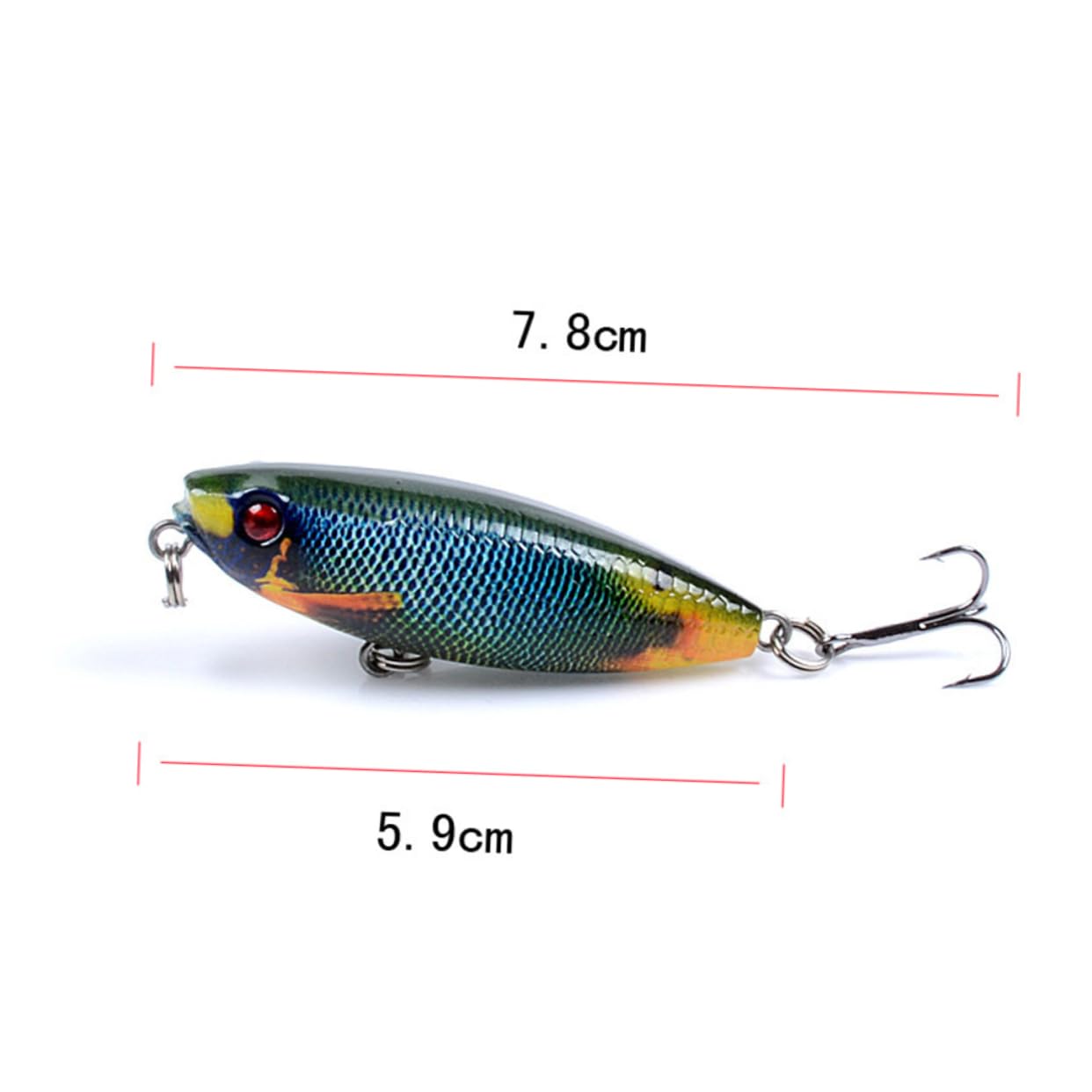 Hemobllo Leurres Flottants Matériel De Pêche Leurres pour Bars Leurres De Pêche Kit De Leurres Durs Crayons Triples Puissants Swimbaits Réalistes Appâts De Pêche Crayon Appâts
