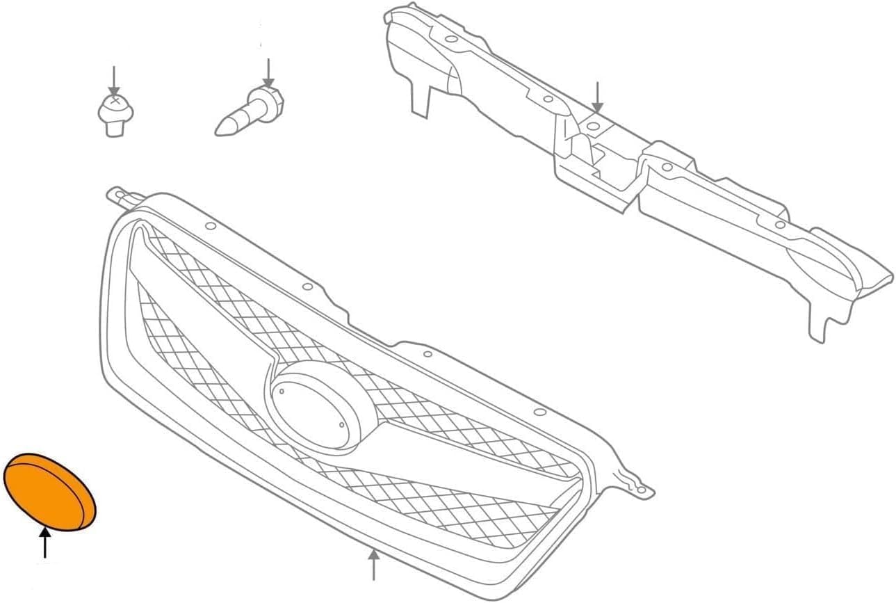 Genuine Subaru 93013AJ000 Grille Ornament/Emblem, 1 Pack