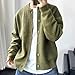 Men's Loose Fit Button Down Sweater Knitted Crew Neck Casual Sweater Cardigan Fashion Long Sleeve Sweaters (Green,Large)