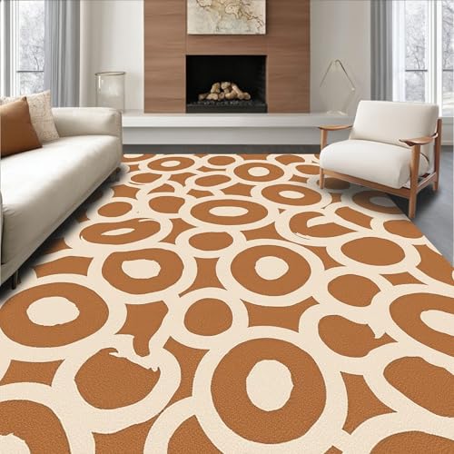 ODIKA Flatwoven High Traffic Area Rug 3x5, Rustic Interlocking Spotted