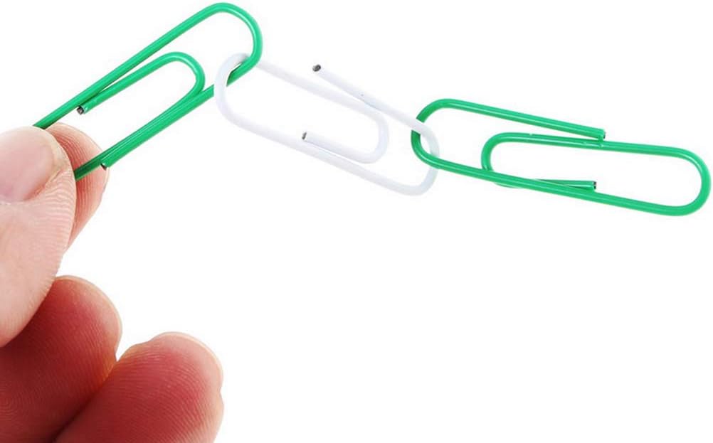 Colored Paper Clips, Medium 33 mm/1.3Inch Assorted Paperclips Vinyl Coated