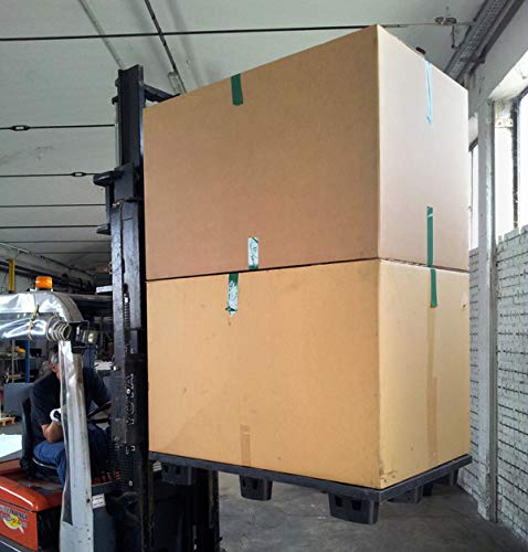 Palette de banque 100 x 120 cm en polypropylène écologique recyclé, fabriquée en Italie, charge statique kg 800 cm, charge dynamique 500 kg