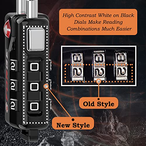 Tsa Approved Cable Luggage Locks, Re-Settable Combination With Alloy Body #TOP5