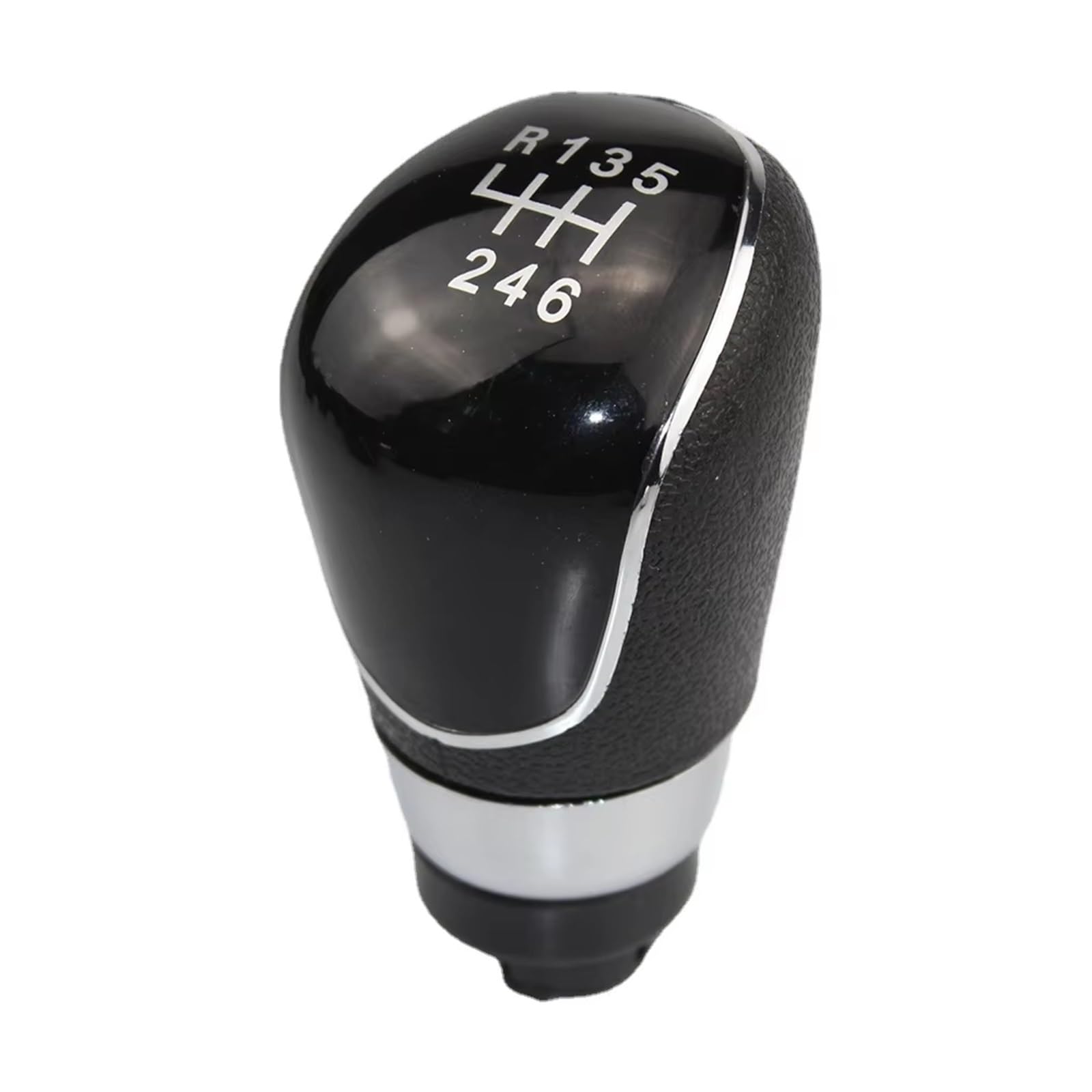 EFDDTBHE Compatible with Focus 2 MK2 FL MK3 MK4 MK7 for Mondeo for Galaxy for Fiesta 5/6 Speed Gear Shift Knob Gaiter Boot Cover Case Collar Shifter Handle(6 Speed Black Knob)