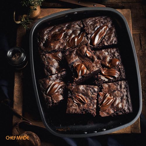 image for CHEFMADE Roasting Pan, 17-Inch Non-Stick Turkey Roaster Lasagna Pan wi