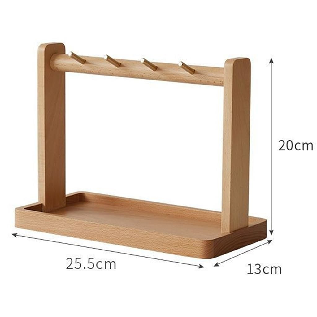 FMURY - Portachiavi, in legno massello, realizzato a mano, decorazione artigianale