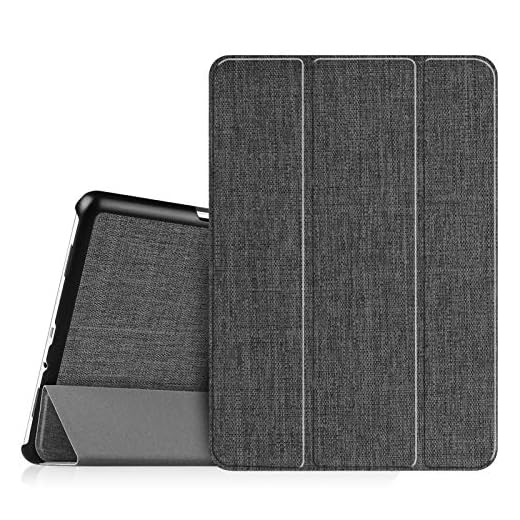 FINTIE Slimshell-fodral till Samsung Galaxy Tab A 9,7 tum surfplatta SM-T550 – supertunn lätt stativskydd med automatisk sov-/väckningsfunktion, denim grå