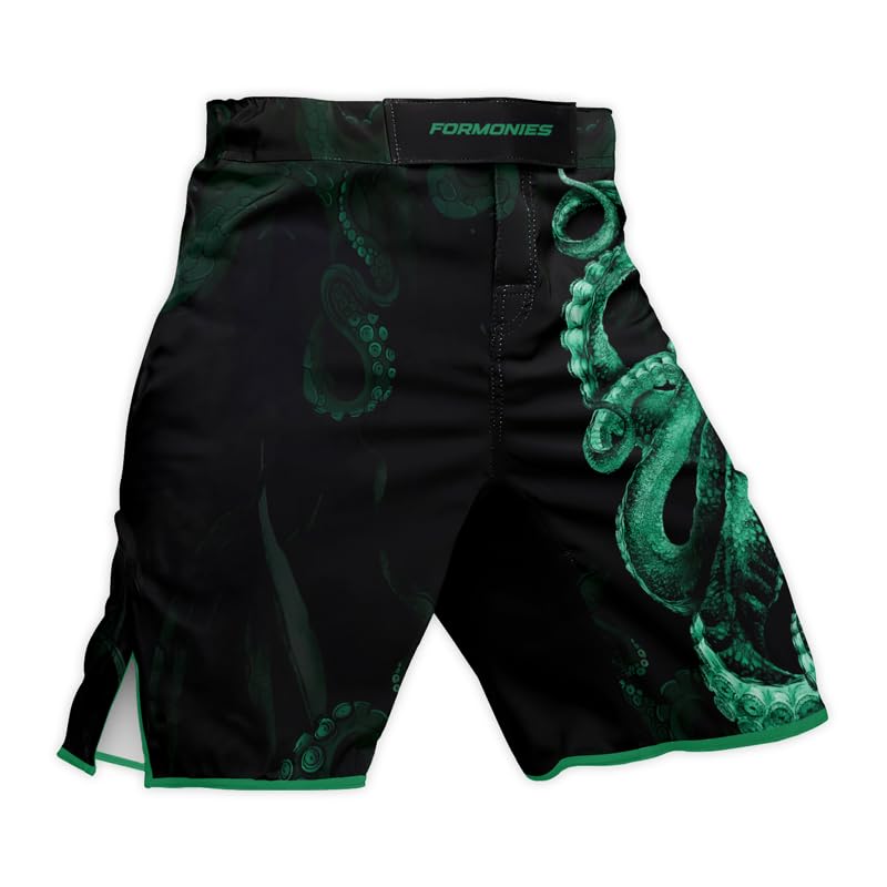 Octopus Fight Shorts MMA BJJ Kickboxing Grappling Jiu Jitsu Shorts for Men 4-Way Stretch Fabric3