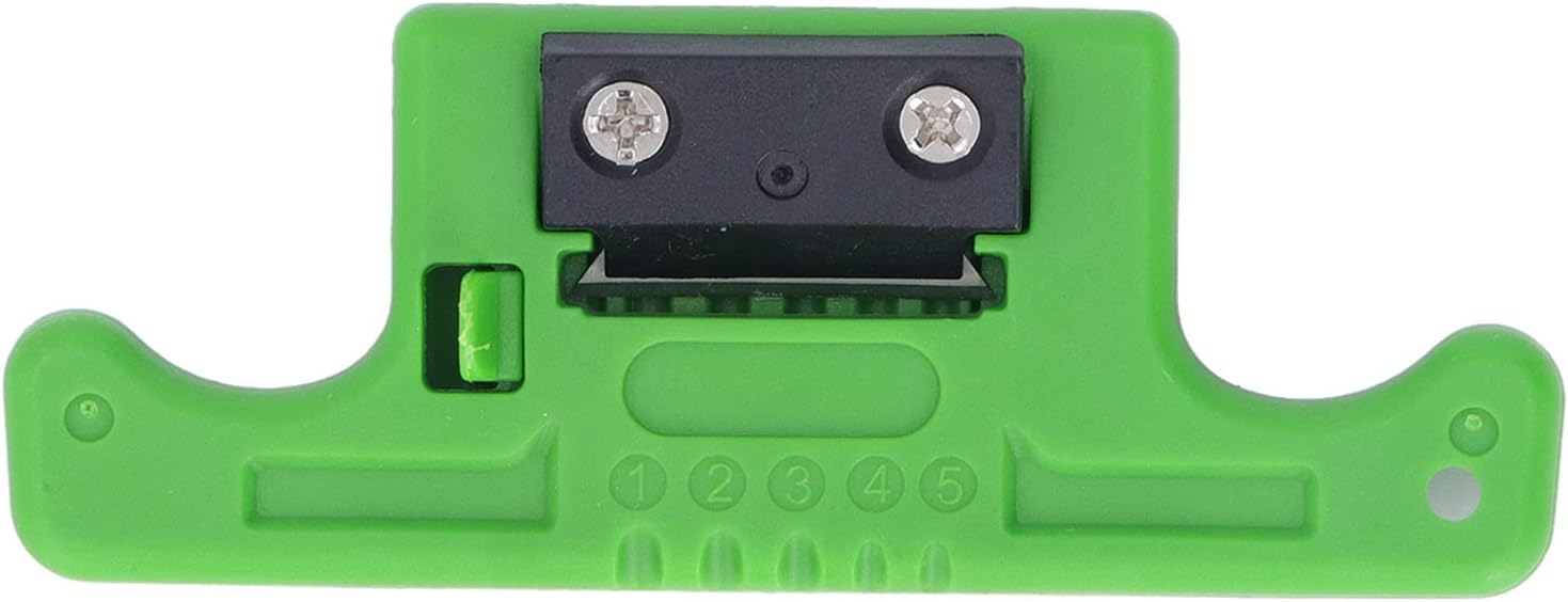 5 Wire Optical Fiber Stripper, Portable Fiber Optic Longitudinal Ribbon Stripper with Incisive Blade, Cable Splicing Tool for 1.9-3.0mm Optic Fiber Cable(Green)