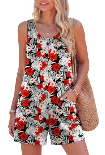 Jouica Womens Summer Tennis Workout Sports Mini Romper Travel