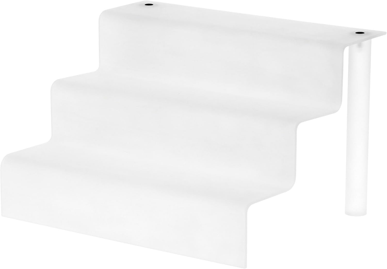 Plymor Frosted Acrylic 3-Step Display Stairs, 9.5" H x 12" W x 9.5" D