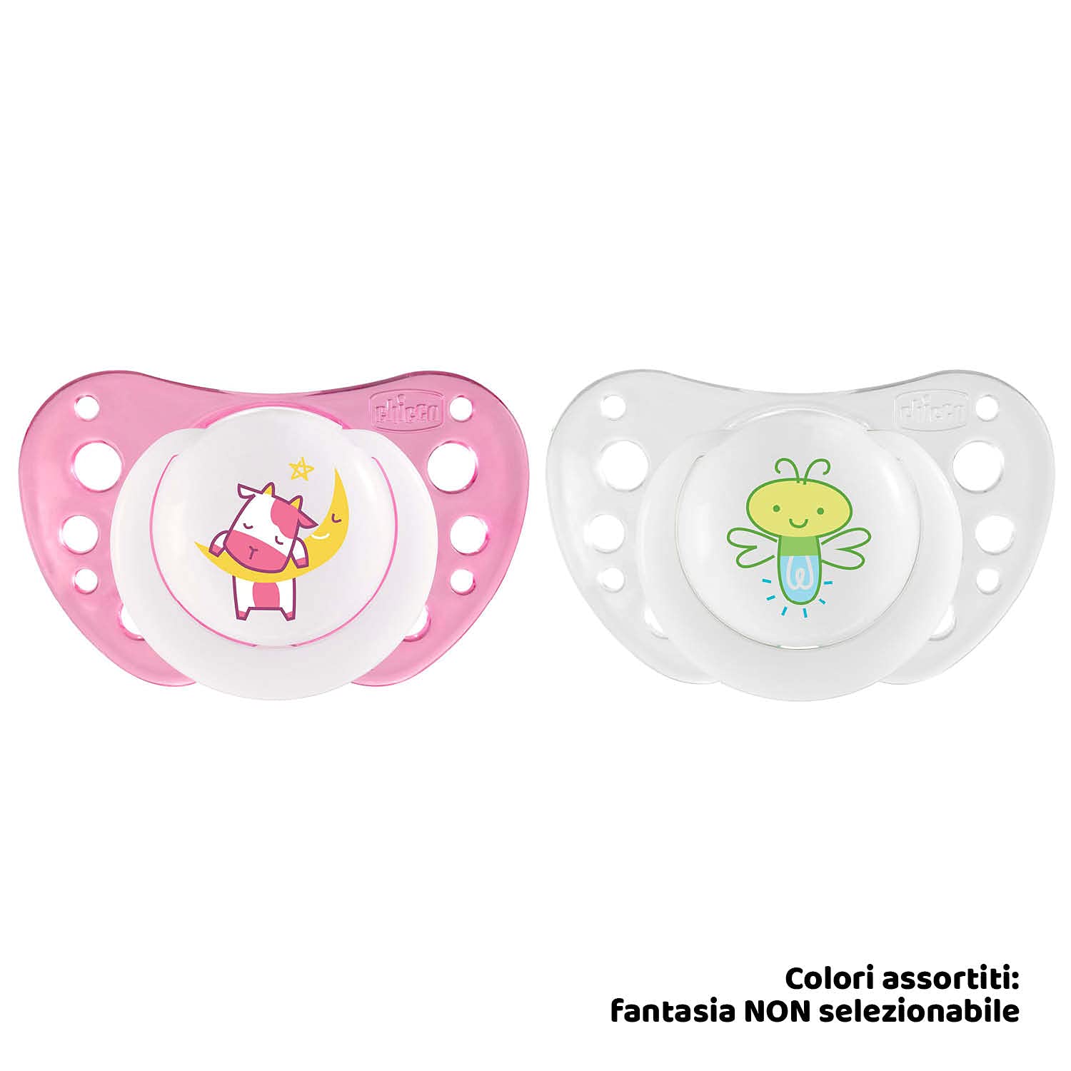 Chicco Physio Succhietto Air Night Luminoso Silicone 16-36 Mesi 2 Pezzi | Farmacia di Fiducia