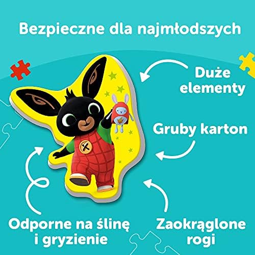 Trefl Bing i Przyjaciele Puzzle 4 w 1 Baby Classic z Grubego Kartonu dla Dzieci od 2 lat