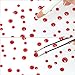 OUTUXED 5040pcs Red Flatback Rhinestones for Crafting, Crystal Round Gems for Nail Art DIY, Halloween Clothes Bags, 6 Mixed Size Hotfix With Tweezers and Picking Pen