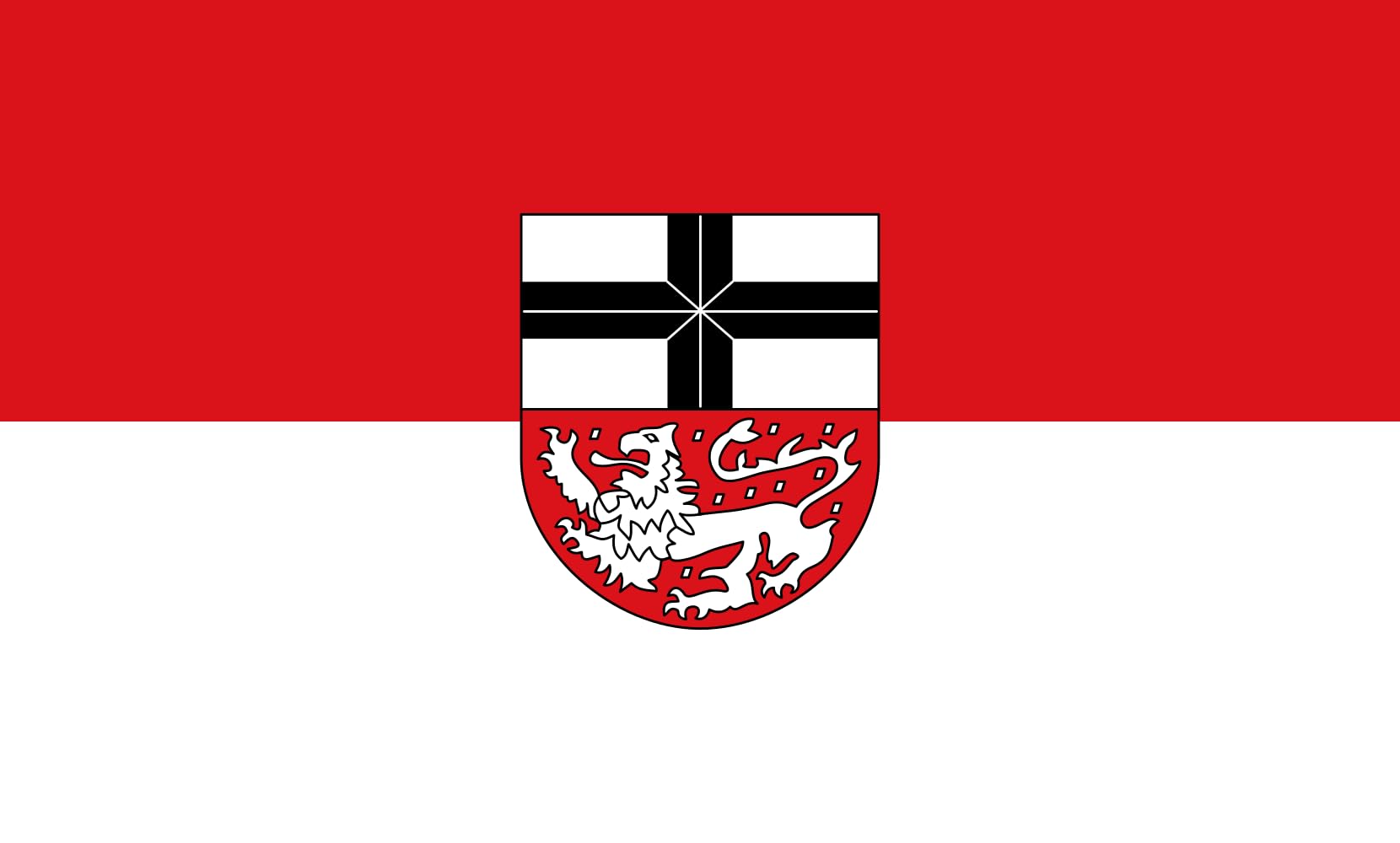 Drapeau Adenau de format paysage en 90x150cm avec finitions haut de gamme