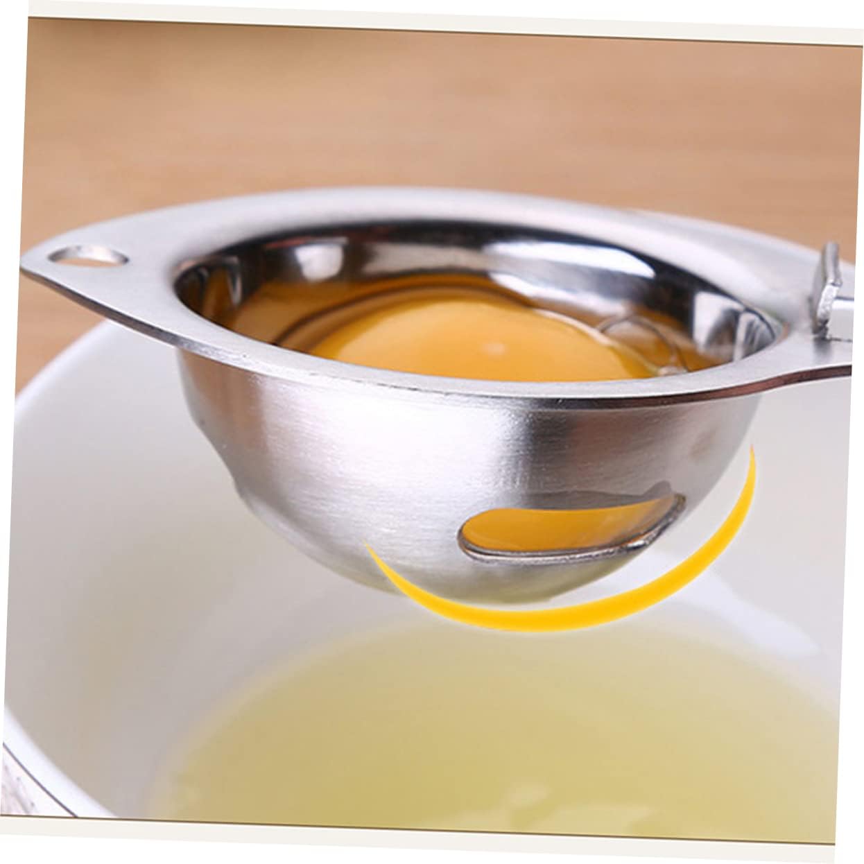 ABOOFAN Stainless Steel Egg Yolk Separator Baking Egg Separator Tool Yolk Extractor Mirror Polished Non-stick Easy to Clean