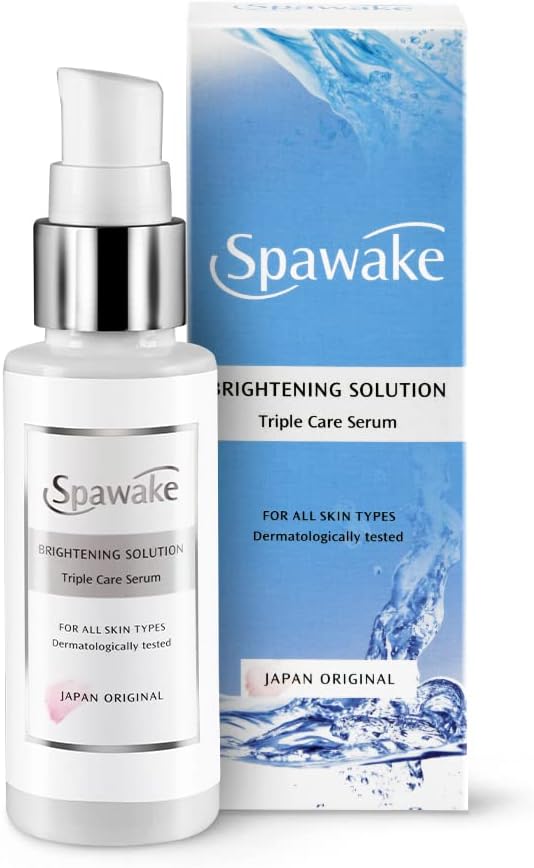 Spawake Brightening Vitamin C Serum, Triple Care Serum, Vitamin C B3 E, Seaweed Extract, Lightweight, Universal Skin Brightening, 50ml