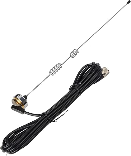 Miniatura 10 de TWAYRDIO Antena NMO de doble banda VHF UHF 2M70CM Antena de radio amateur montaje con soporte en L con cable coaxial RG58 de 13 pies conexión NMO a