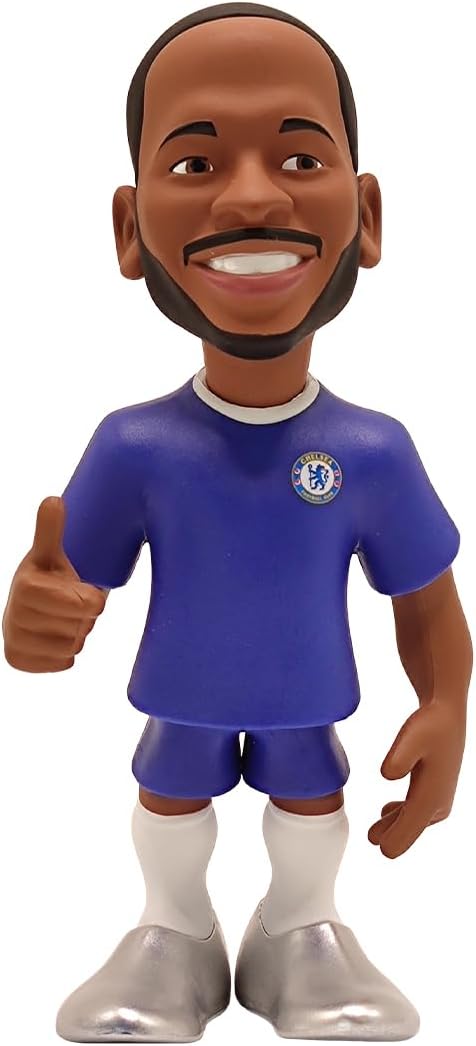 Minix Chelsea FC 12cm Collectible Figurines – Official Licensed Soccer Player Mini Figures – Premier League Stars – Great Gift for Fans & Collectors (Chelsea, Raheem Sterling) - Image 3