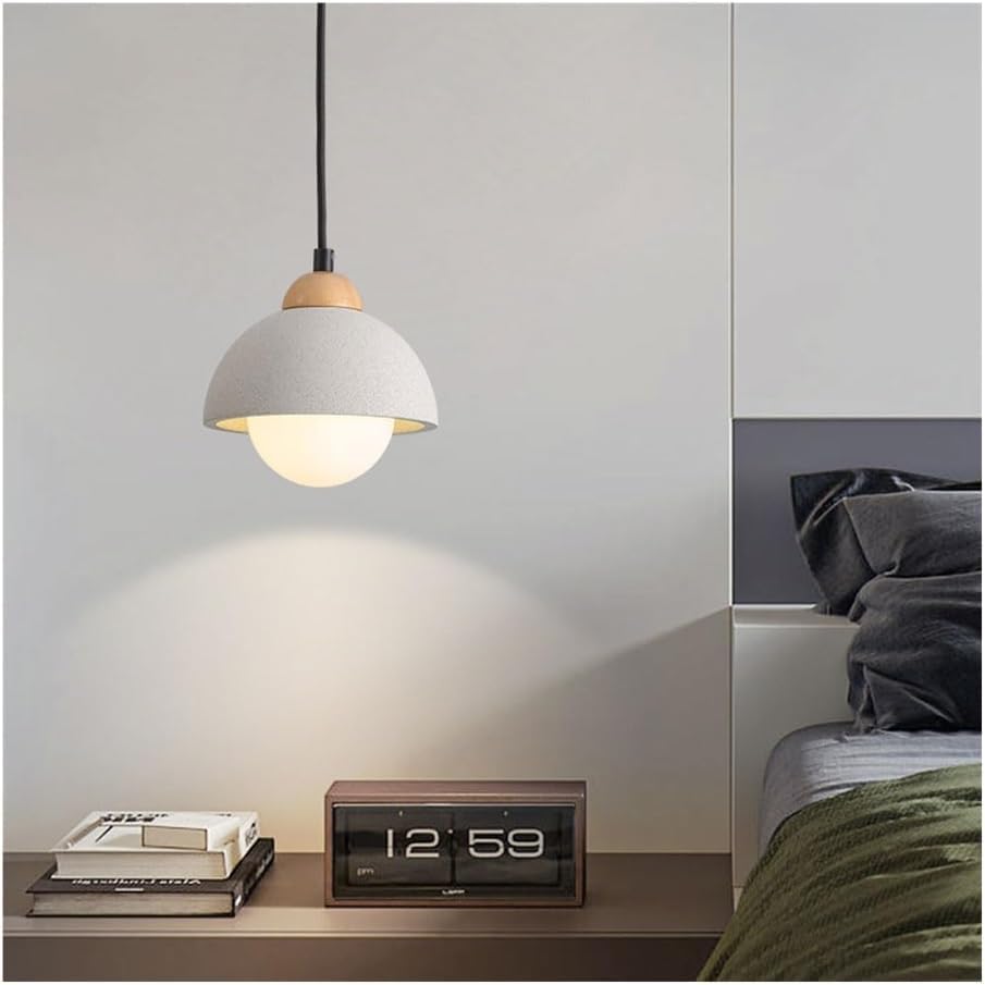 Abat-jour industriel en ciment luminaire suspendu de plafond rétro QTHWB - 3