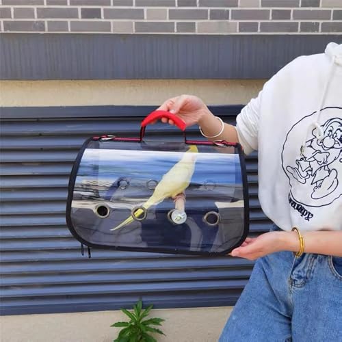 Bolsa Passarinho Mala Transporte Pássaro Aves Papagaios Calopsita panorâmica