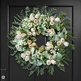 20' White Tulip Wreath for Front Door Spring Summer Easter D&eacute;cor