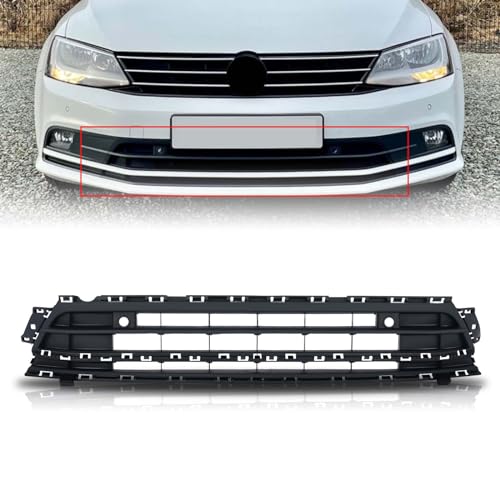KARPAL Front Lower Bumper Face Bar Grille Textured Black Compatible with 2015 2016 2017 2018 Volkswagen Jetta Sedan, Replacement 5C6853671P9B9 VW1036137