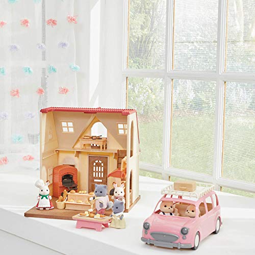 Calico Critters Bakery Shop Starter Set, Toy Dollhouse Furniture And Accessories Set For Red Roof Cozy Cottage, Family Picnic Van #TOP2