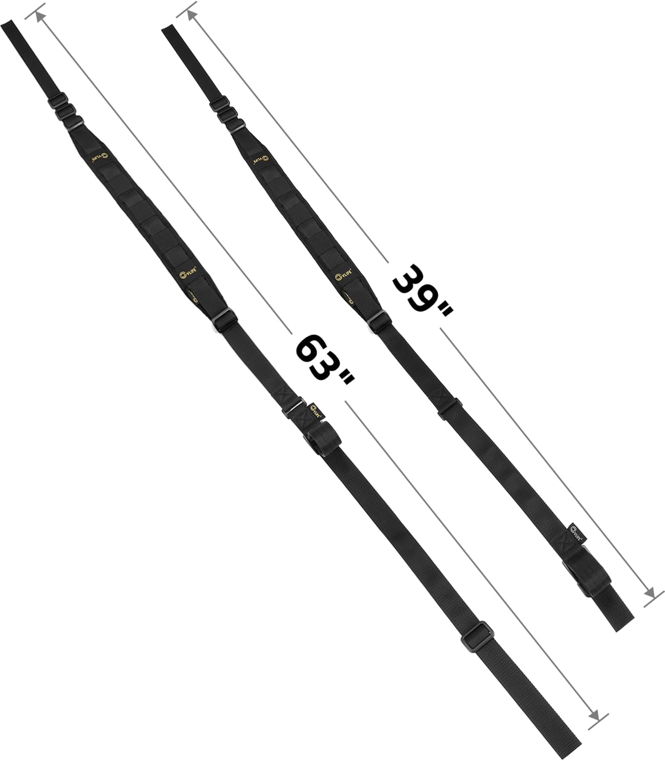 CVLIFE Two Point Sling Upgrade Wide Pad for Enhanced Comfort Removable Shoulder Strap Design Quick Length Adjustment Gun Sling Features 1.25" Wide Tube Webbing and Fast Loop Rifle Sling for Outdoor