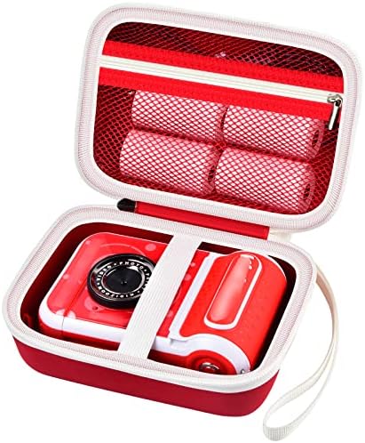 casmilee Kids Instant Camera Case Compatible with VTech/KidiZoom PrintCam & Thermal Rolls Print Camera Refill Paper, Creator Cam Accessories Travel Storage- Bag Only (Red)