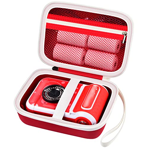 Casmilee Kids Instant Camera Case Compatible With Vtech/Kidizoom Printcam & Thermal Rolls Print Camera Refill Paper, Creator Cam Accessories Travel Storage- Bag Only (Red) #TOP13