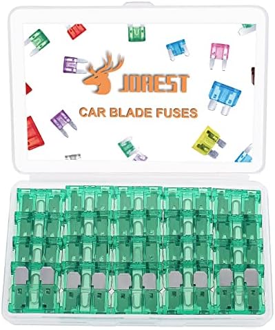 JOREST 25Pcs Standard/Mini 10A 15A 20A 30A 40A Car Fuses, Single Ampere Blade Automotive Fuses for Car/RV/Truck/Motorcycle
