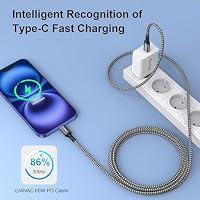 GIANAC USB C Kabel 5M Ladekabel 60W Schnellladekabel USB C auf USB C – Ansicht 2