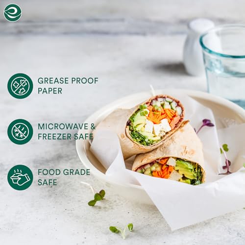 Image of EcoSoul | Food Wrapping Paper Roll | 11 inch x 20 m - Pack of 1 | Eco-Friendly Butter Wrap Paper | Grease-Resistant, Food-Safe | for Wrapping, Packing & Serving Like Roti Wrapping Paper Sheet