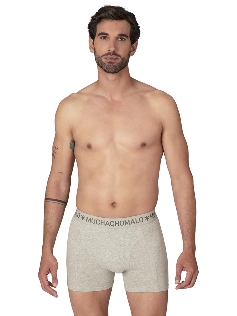 Muchachomalo Calzoncillos para Hombre, Ropa Interior Lisa de Algodón para Hombre, Pack de 6 Unidades, Bóxers Lisos de Corte Clásico con Cintura Elástica