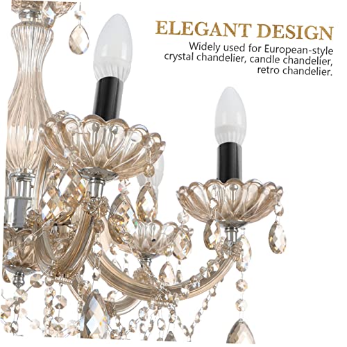 Doitool 30 Pcs Chandelier Cuff Set Plastic Sleeves Goldendoodle Accessories Metal Candle Holder Candelabra Base Candle Chandelier Centerpiece Light Bulb Socket Candle Tube Covers Cap #TOP7