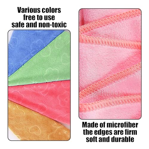 Set di 5 Asciugamani Quadrati in Rilievo - Panni Stampati per Bambini, Multiuso per Cucina e Pulizia - immagine 4