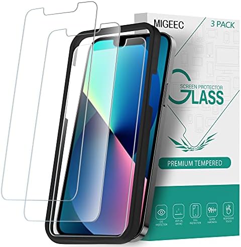 Migeec [3 Pack] Screen Protectors Tempered Glass For iPhone 14/13/ iPhone 13 Pro Protective Film Anti-Scratch, Anti-Oil, Anti-Bubbles
