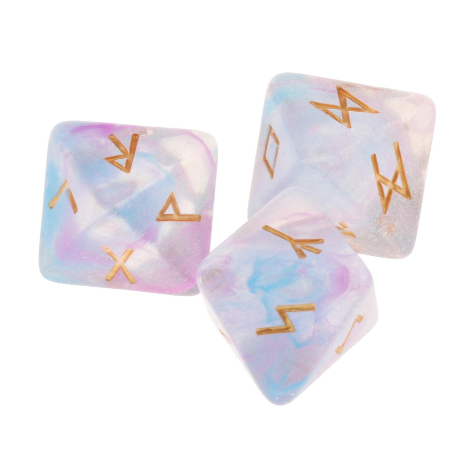 TISHITA 6 Dadi Divinatori Resistenti E Squisiti per Giochi Da Tavolo, Stile 3, con Sacchetto, 6 pezzi